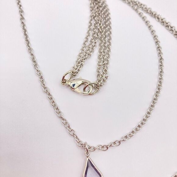 Silver multi strand layered pendant necklace - Picture 3 of 3